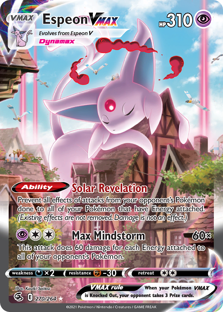 Espeon VMAX (270/264) - [Rainbow Holo] Fusion Strike (FST)