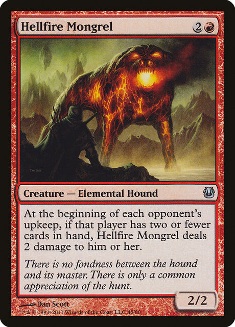 Hellfire Mongrel (48) - Duel Decks: Ajani vs. Nicol Bolas (DDH)