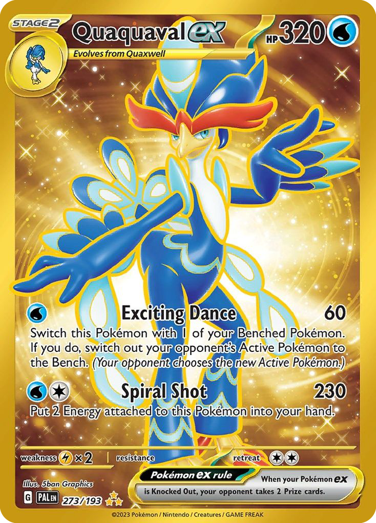 Quaquaval ex (273/193) - [Gold Holo] Paldea Evolved (PAL)