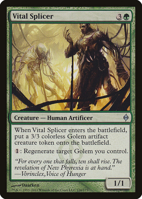Vital Splicer (126) - New Phyrexia (NPH)