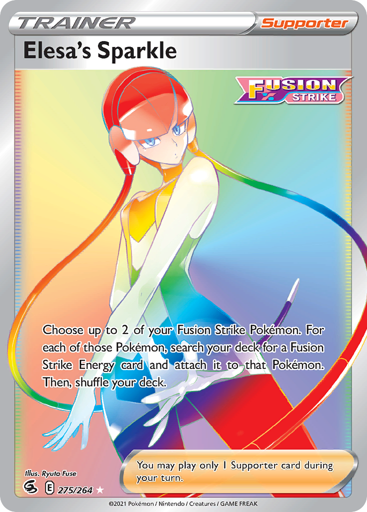 Elesa's Sparkle (275/264) - [Rainbow Holo] Fusion Strike (FST)