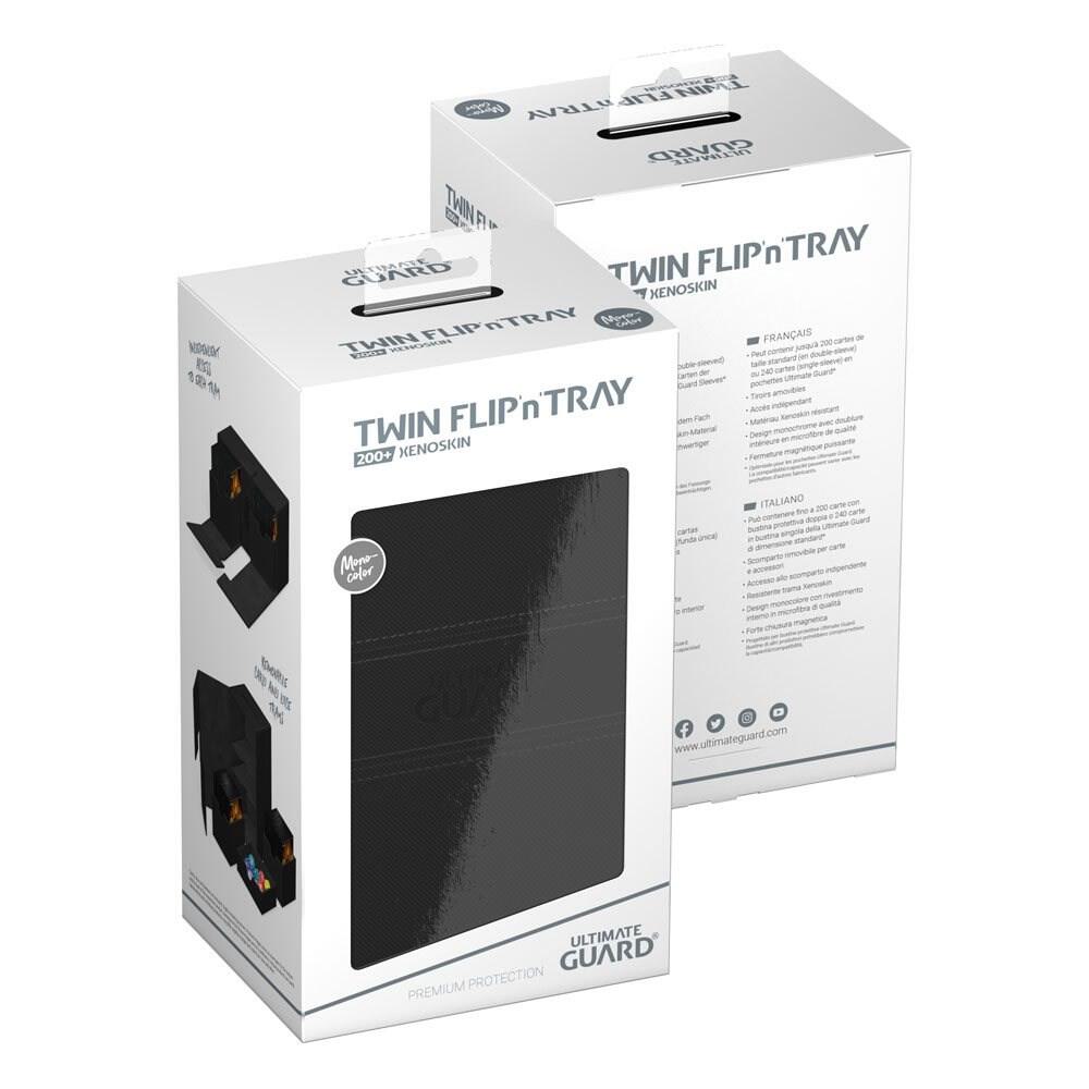 Ultimate Guard Twin Flip'n'Tray 200+ Xenoskin - Monocolor - Black