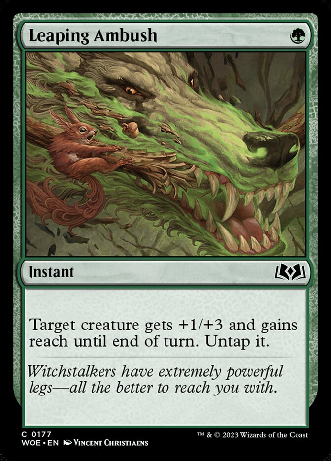 Leaping Ambush (177) - Wilds of Eldraine (WOE)