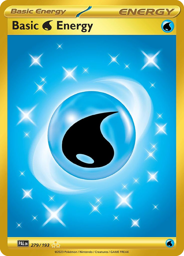 Basic Water Energy (279/193) - [Gold Holo] Paldea Evolved (PAL)