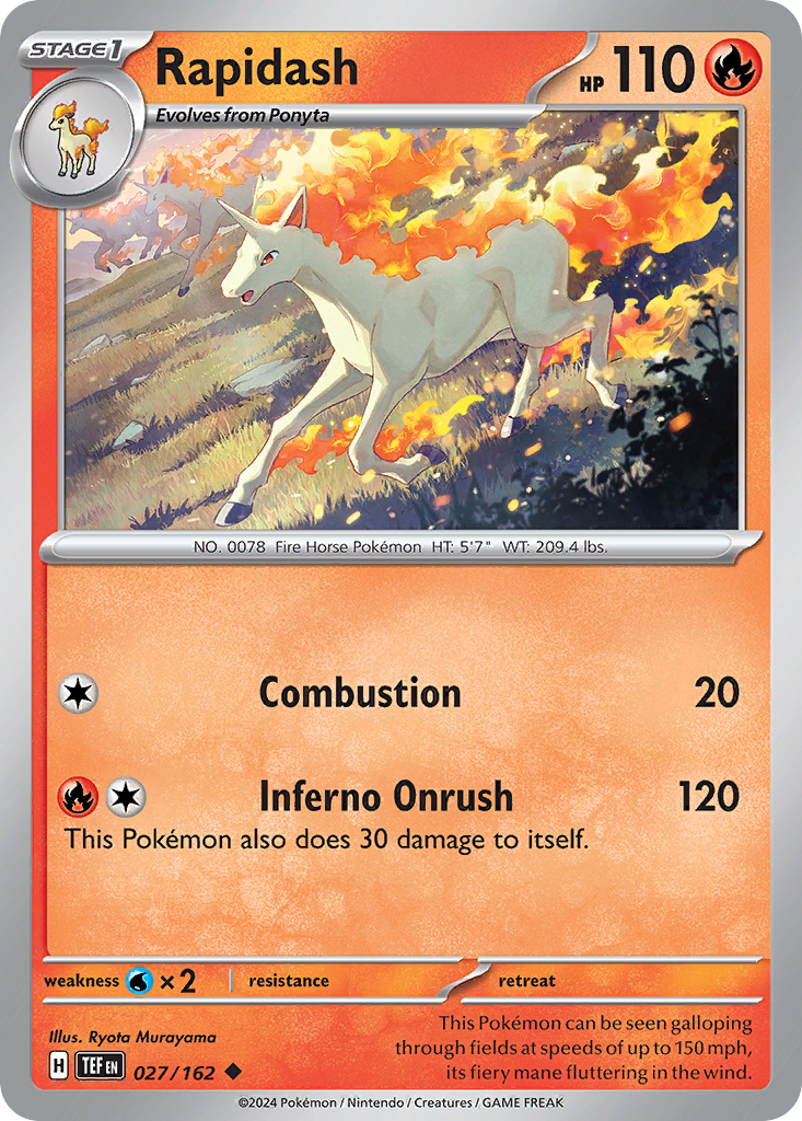 Rapidash (27/162) - Temporal Forces (TEF)