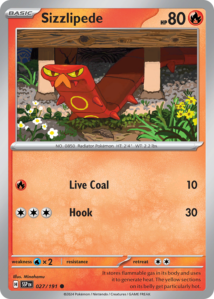 Sizzlipede (27/191) - [Reverse Holo] Surging Sparks (SSP)