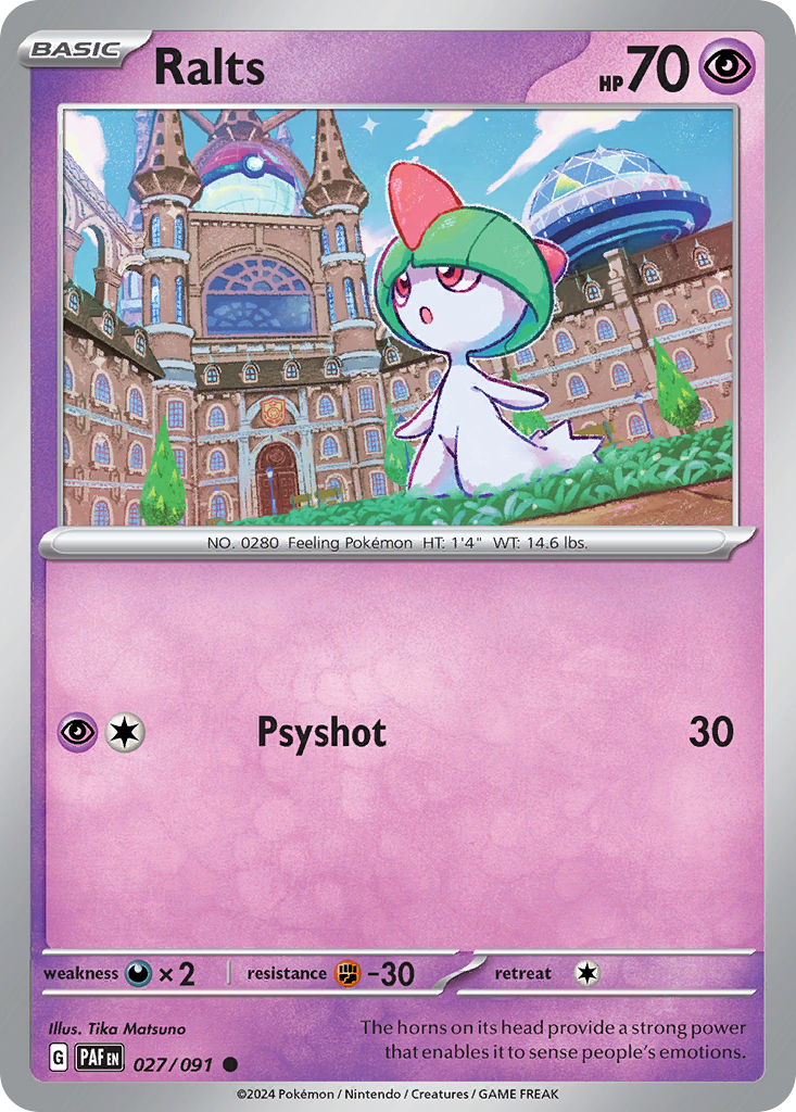 Ralts (27/91) - [Reverse Holo] Paldean Fates (PAF)