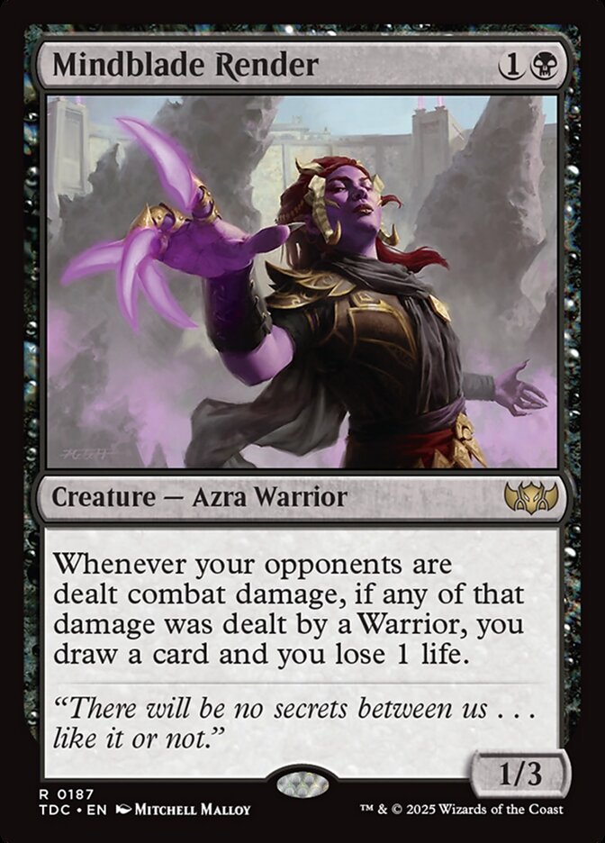 Mindblade Render (187) - Tarkir: Dragonstorm Commander (TDC)