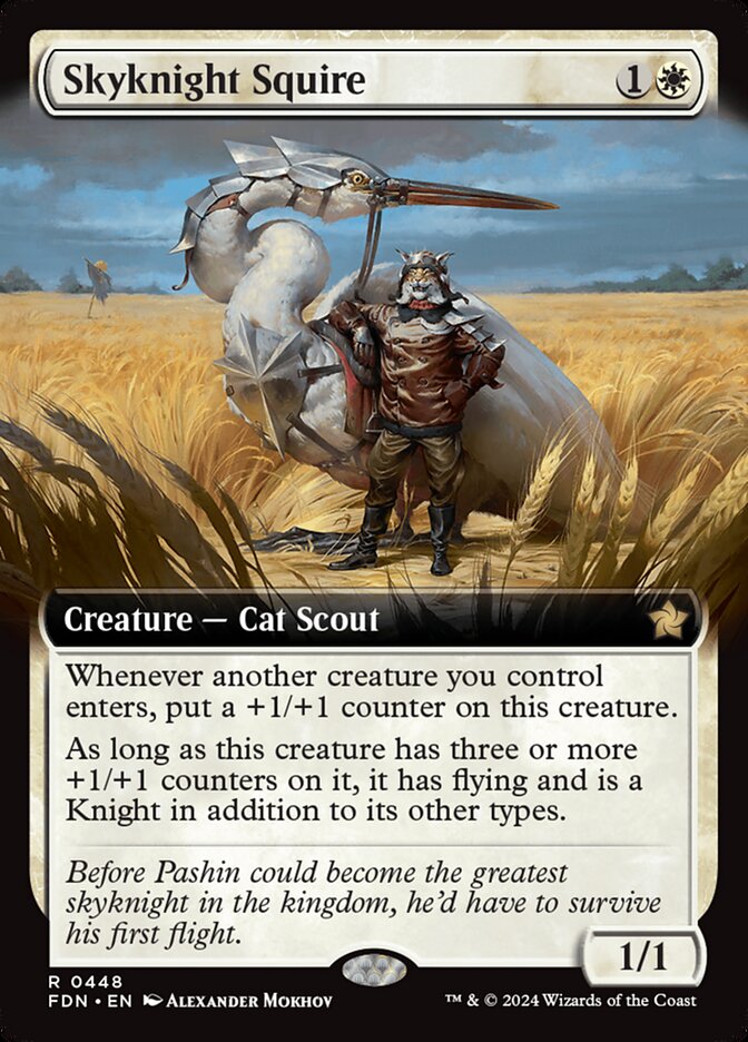 Skyknight Squire - [Foil, Extended Art] Foundations (FDN)