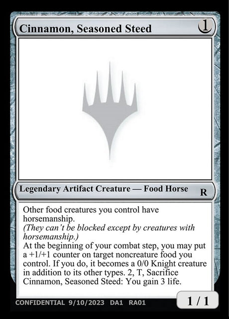 Cinnamon, Seasoned Steed (RA01) - Unknown Event (UNK)