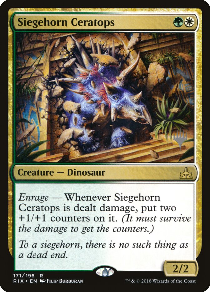 Siegehorn Ceratops (171p) - Rivals of Ixalan Promos (PRIX)