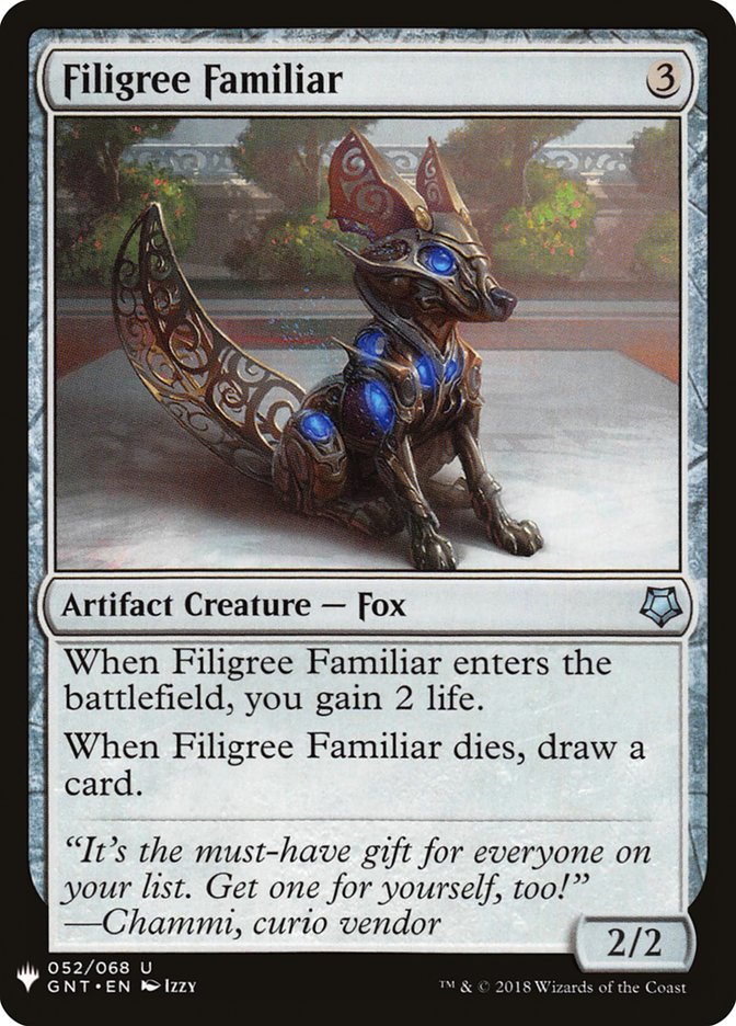 Filigree Familiar - The List (PLST)