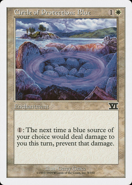 Circle of Protection: Blue (9) - Classic Sixth Edition (6ED)