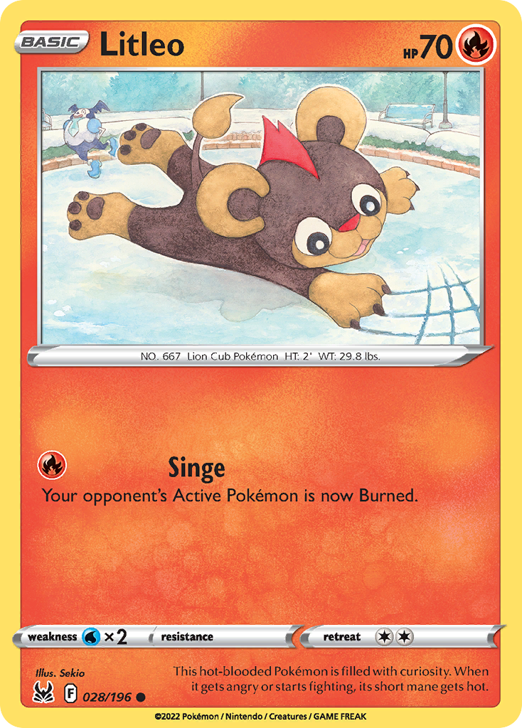 Litleo (28/196) - [Reverse Holo] Lost Origin (LOR)