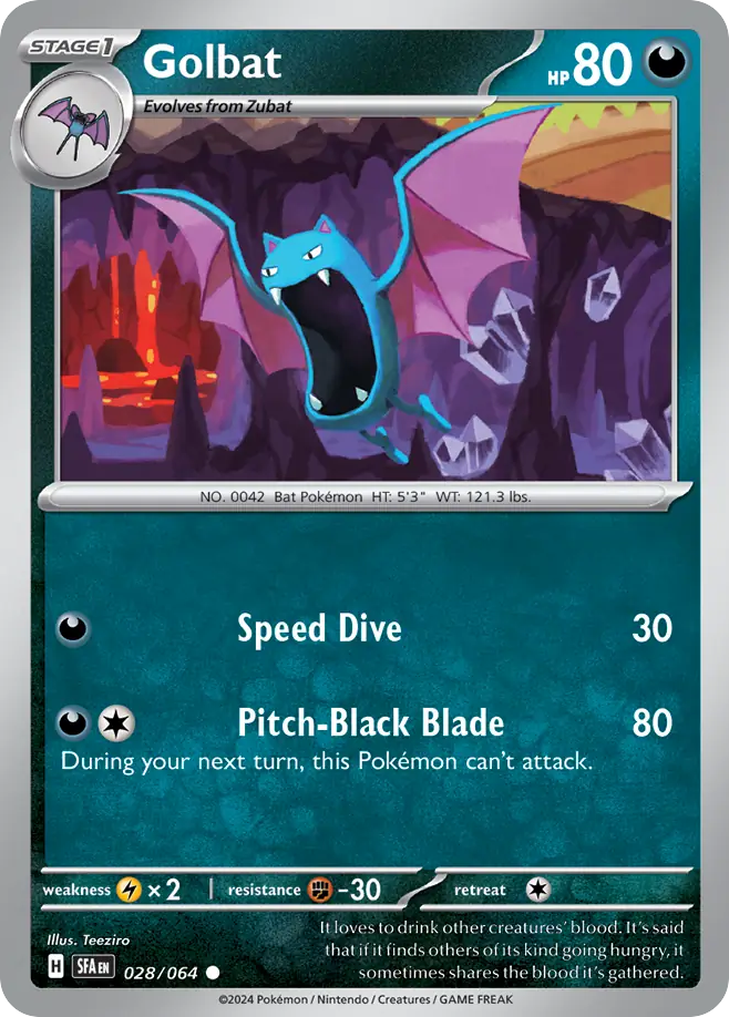 Golbat (28/64) - [Reverse Holo] Shrouded Fable (SFA)