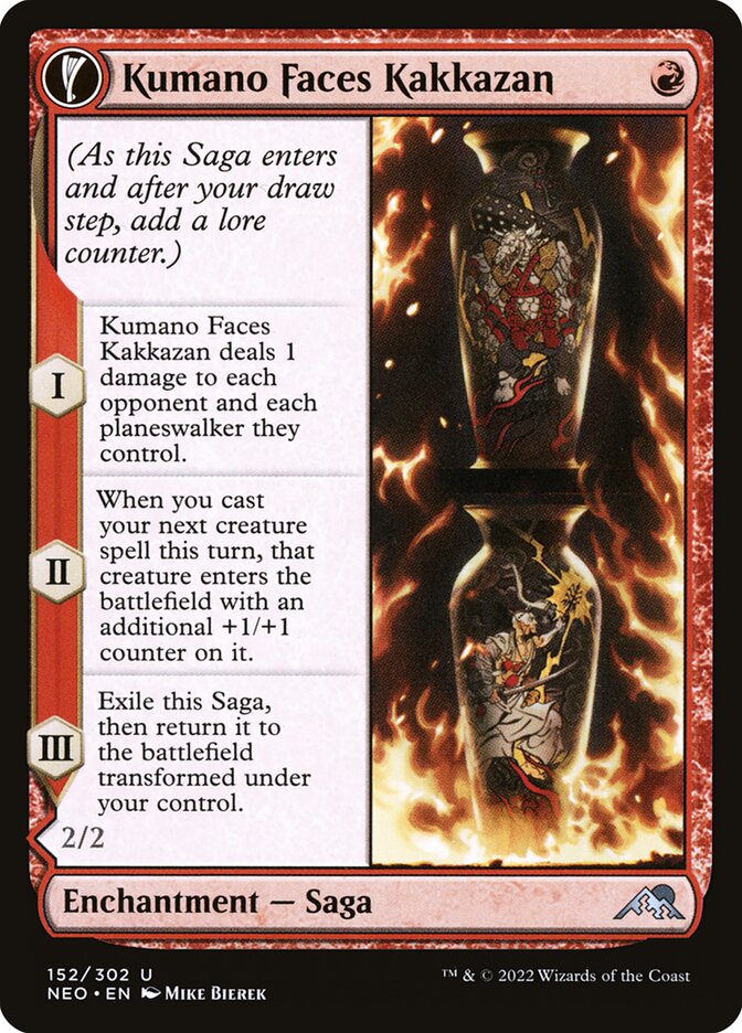 Kumano Faces Kakkazan // Etching of Kumano (152) - Kamigawa: Neon Dynasty (NEO)