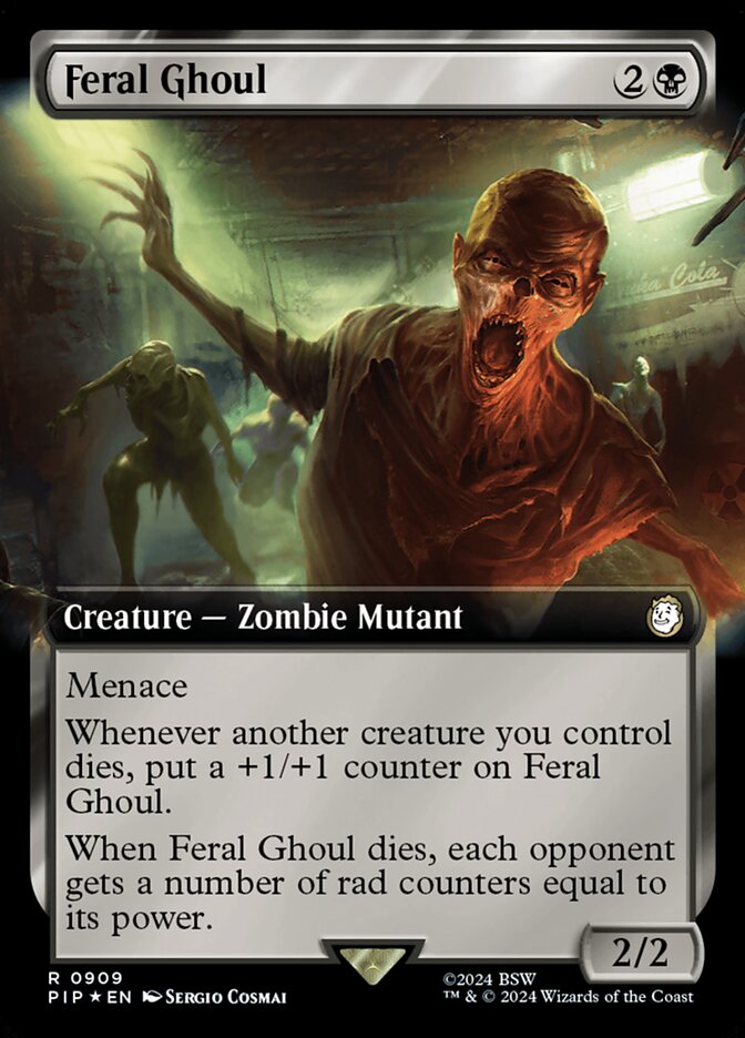 Feral Ghoul - [Surge Foil, Extended Art] Fallout (PIP)