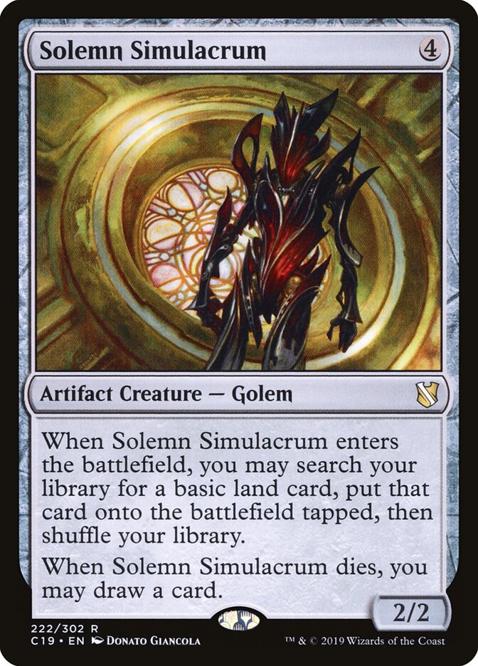 Solemn Simulacrum (222) - Commander 2019 (C19)