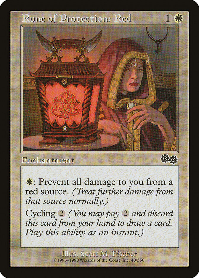 Rune of Protection: Red (40) - Urza's Saga (USG)