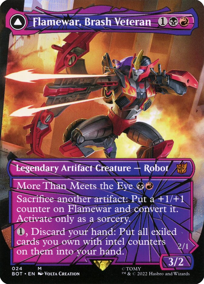 Flamewar, Brash Veteran // Flamewar, Streetwise Operative (24) - Transformers (BOT)