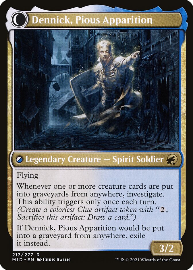 Dennick, Pious Apprentice // Dennick, Pious Apparition (MID-217) - The List (PLST)