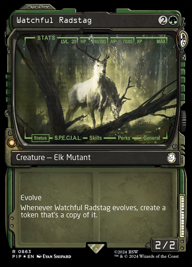 Watchful Radstag - [Surge Foil, Showcase] Fallout (PIP)