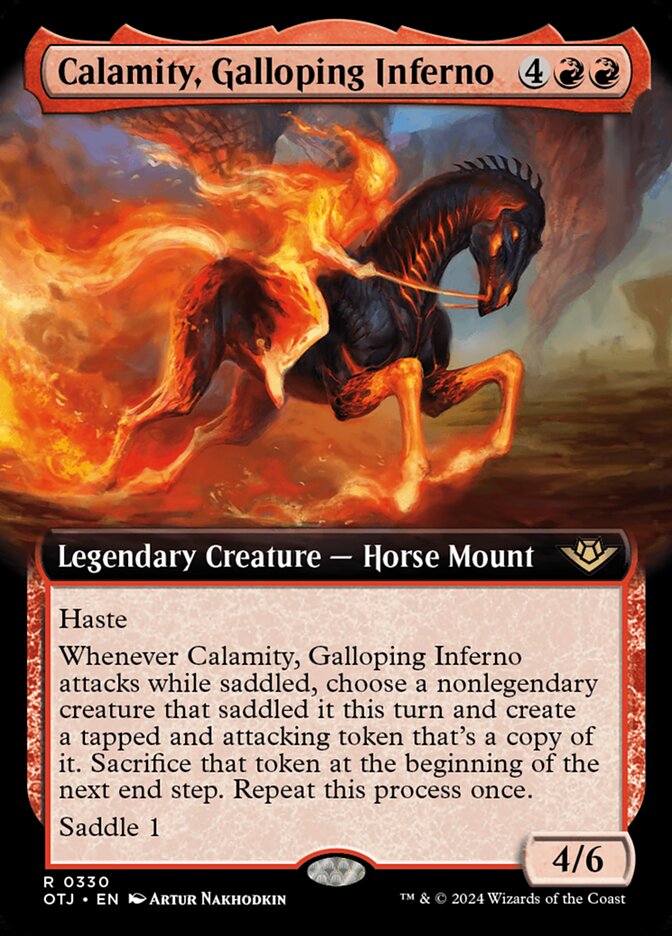 Calamity, Galloping Inferno - [Foil, Extended Art] Outlaws of Thunder Junction (OTJ)