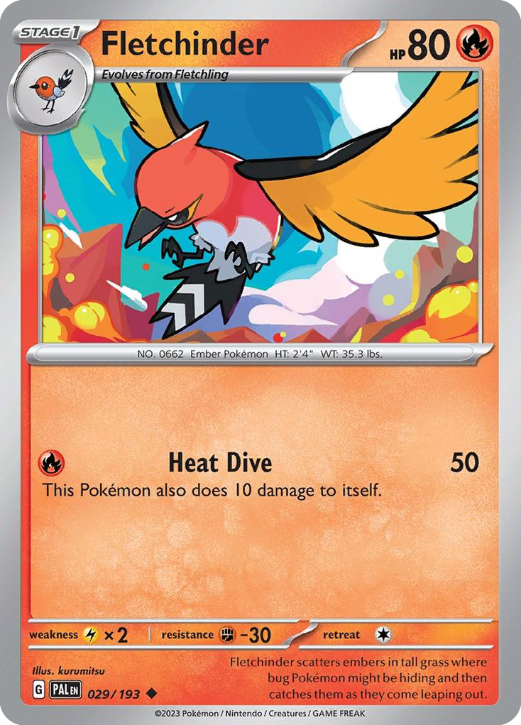Fletchinder (29/193) - Paldea Evolved (PAL)