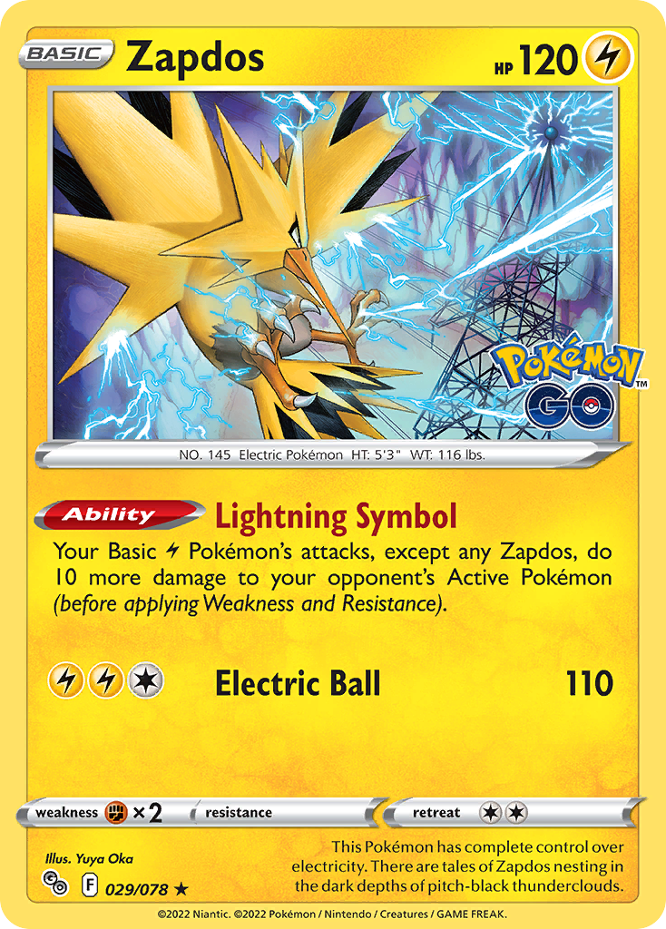 Zapdos (29/78) - [Reverse Holo] Pokemon GO (PGO)