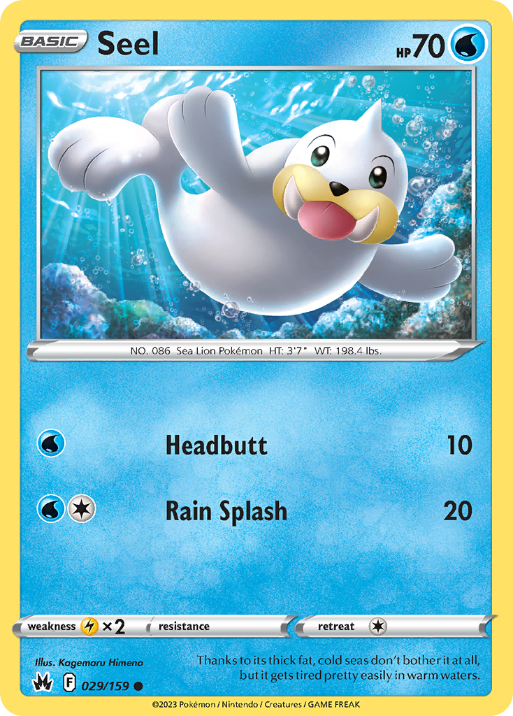 Seel (29/159) - [Reverse Holo] Crown Zenith (CRZ)