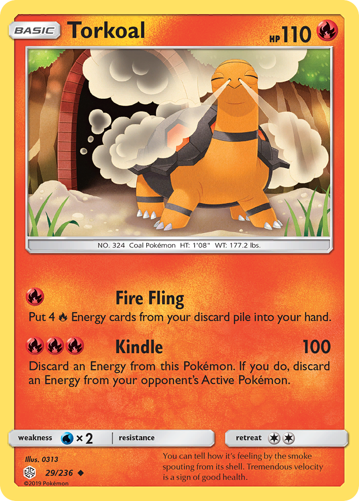 Torkoal (29/236) - [Reverse Holo] Cosmic Eclipse (CEC)
