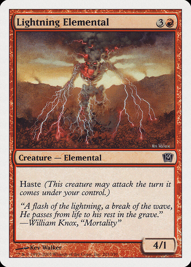 Lightning Elemental (201) - Ninth Edition (9ED)