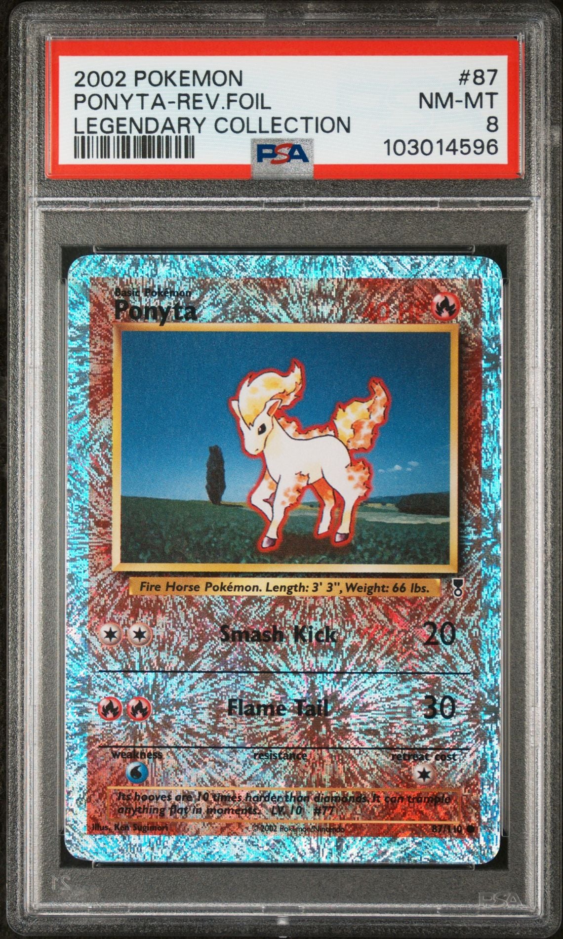 Ponyta #87 - [Reverse Holo, Graded PSA 8] Legendary Collection