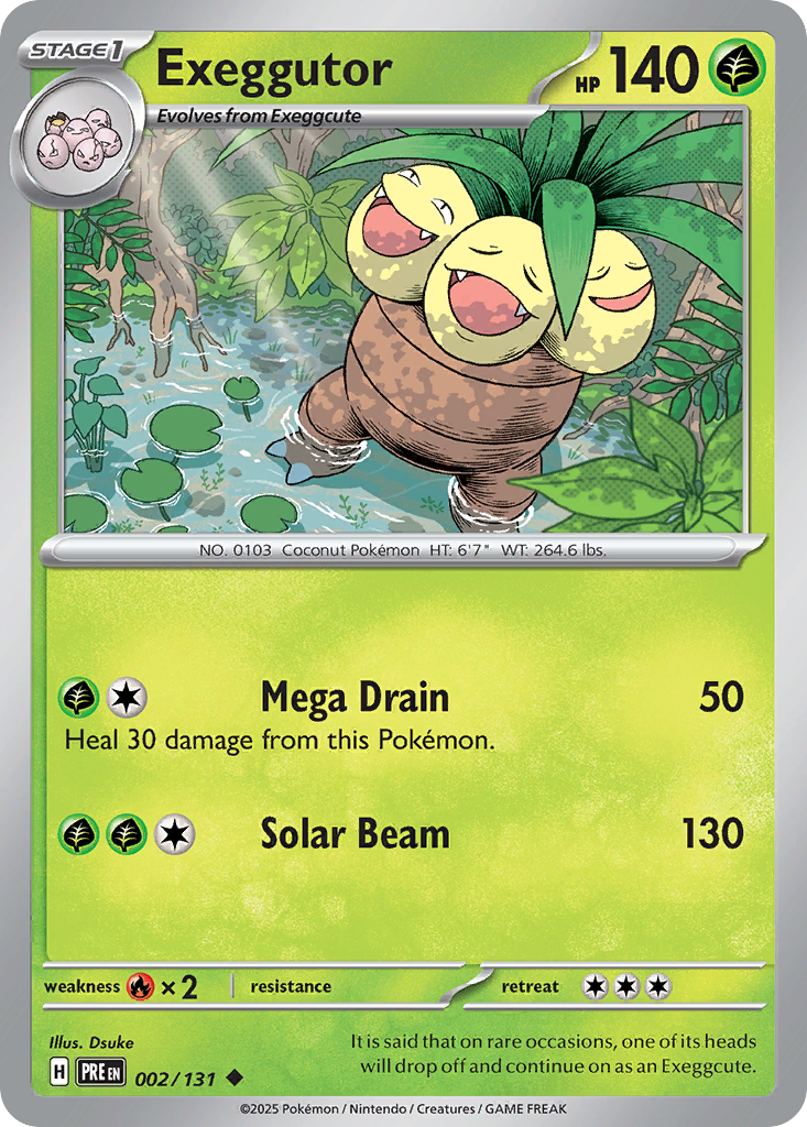 Exeggutor (2/131) - [Reverse Holo] Prismatic Evolutions (PRE)