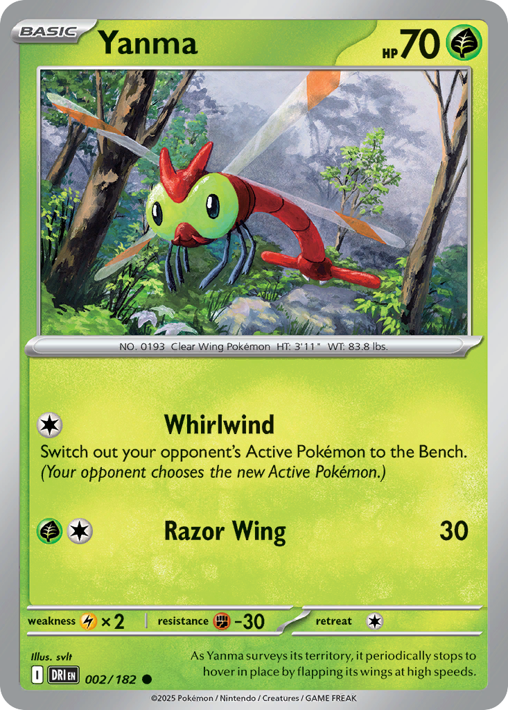 Yanma (2/182) - [Reverse Holo] Destined Rivals (DRI)
