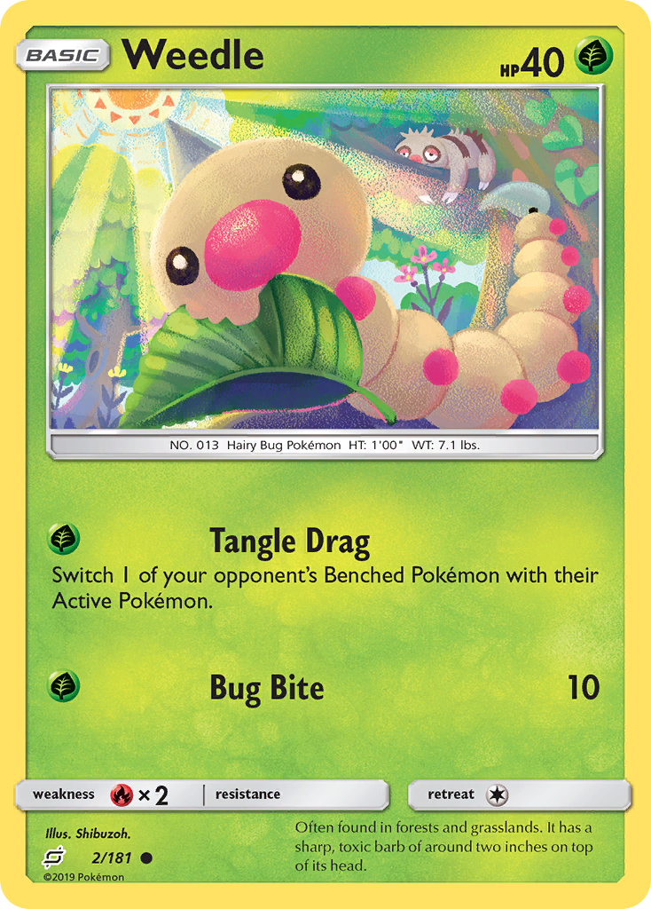 Weedle (2/181) - [Reverse Holo] Team Up (TEU)