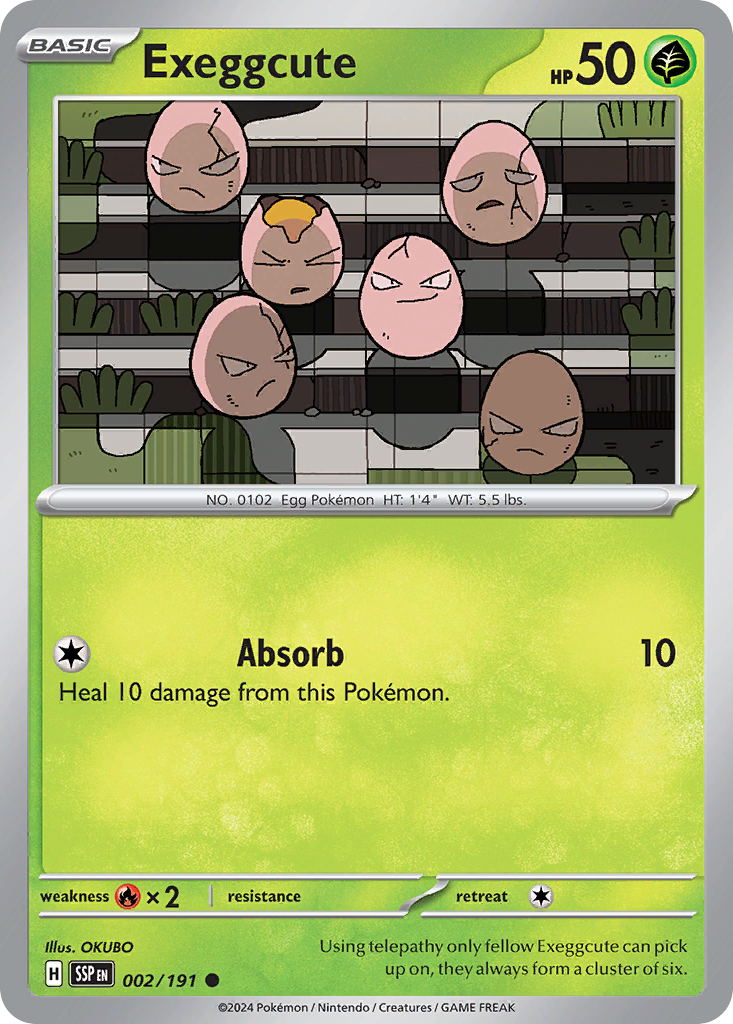 Exeggcute (2/191) - [Reverse Holo] Surging Sparks (SSP)