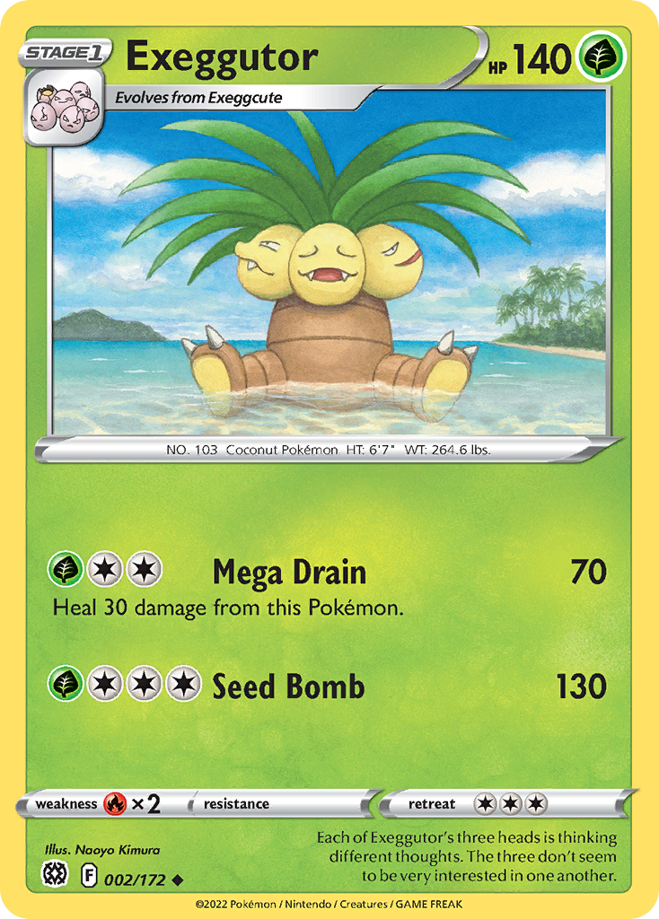Exeggutor (2/172) - [Reverse Holo] Brilliant Stars (BRS)
