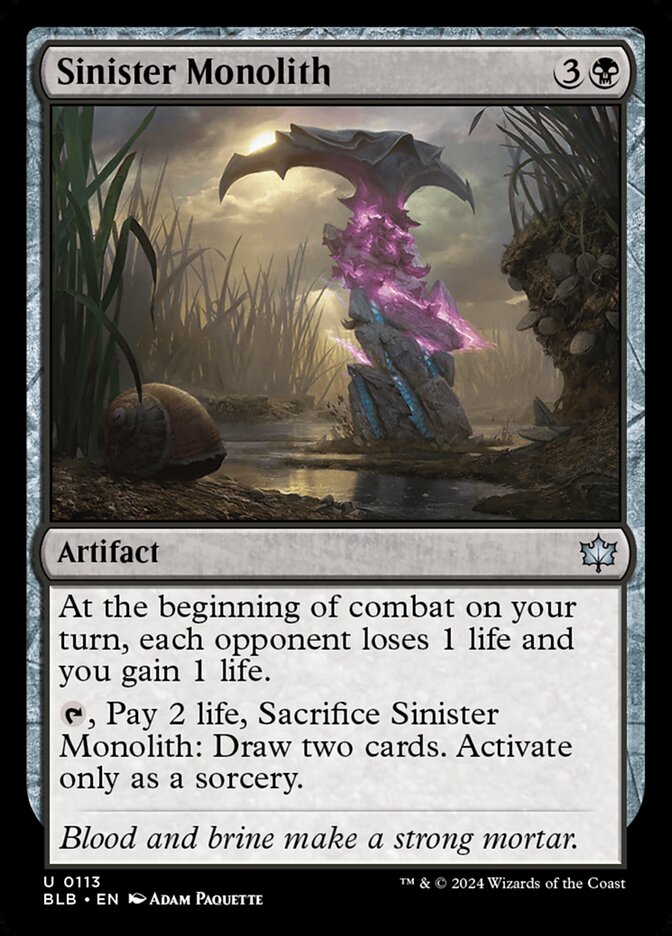Sinister Monolith (113) - Bloomburrow (BLB)
