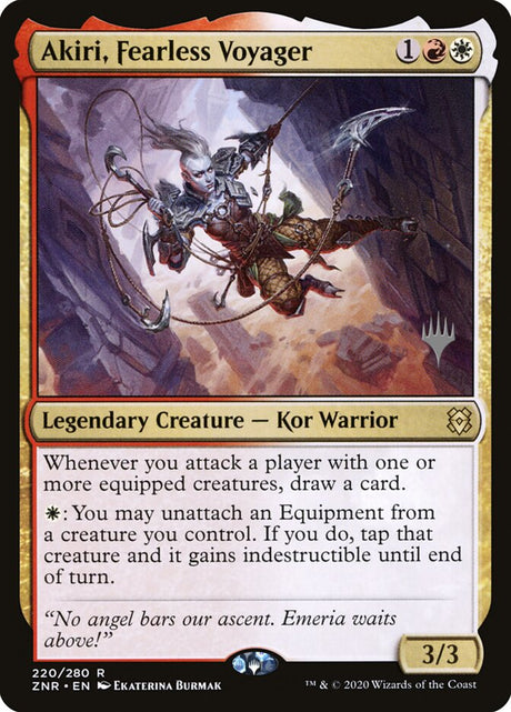 Akiri, Fearless Voyager (220p) - Zendikar Rising Promos (PZNR)