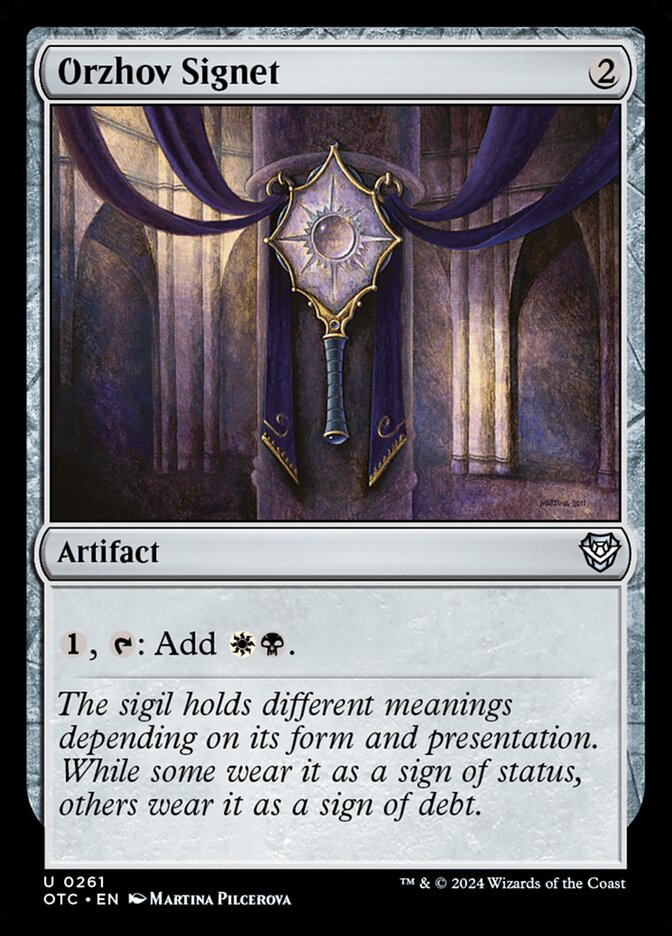 Orzhov Signet (261) - Outlaws of Thunder Junction Commander (OTC)