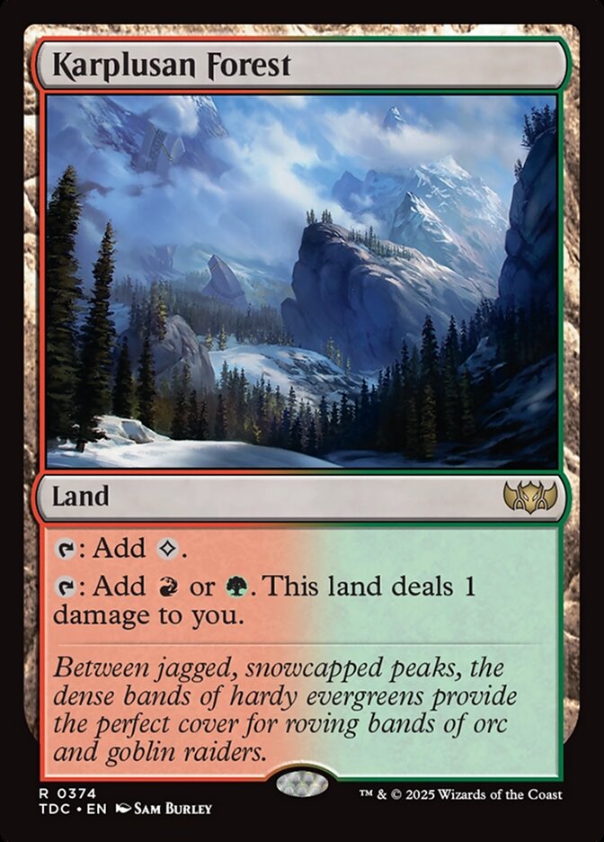 Karplusan Forest (374) - Tarkir: Dragonstorm Commander (TDC)