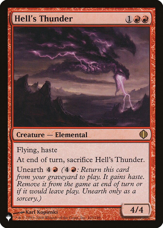 Hell's Thunder (ALA-103) - The List (PLST)