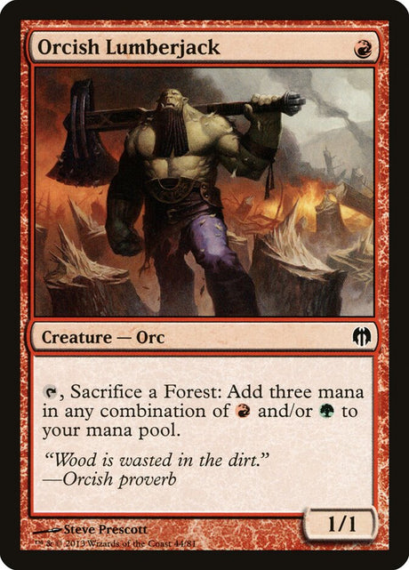 Orcish Lumberjack (44) - Duel Decks: Heroes vs. Monsters (DDL)