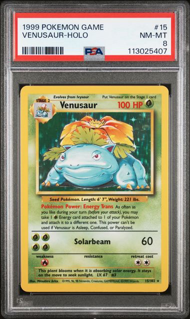 Venusaur #15 - [Graded PSA 8] Base Set (BS)