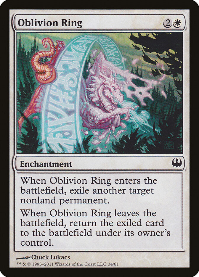 Oblivion Ring (34) - Duel Decks: Knights vs. Dragons (DDG)