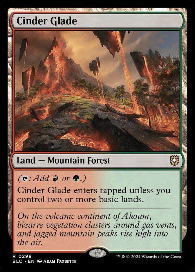 Cinder Glade (299) - Bloomburrow Commander (BLC)