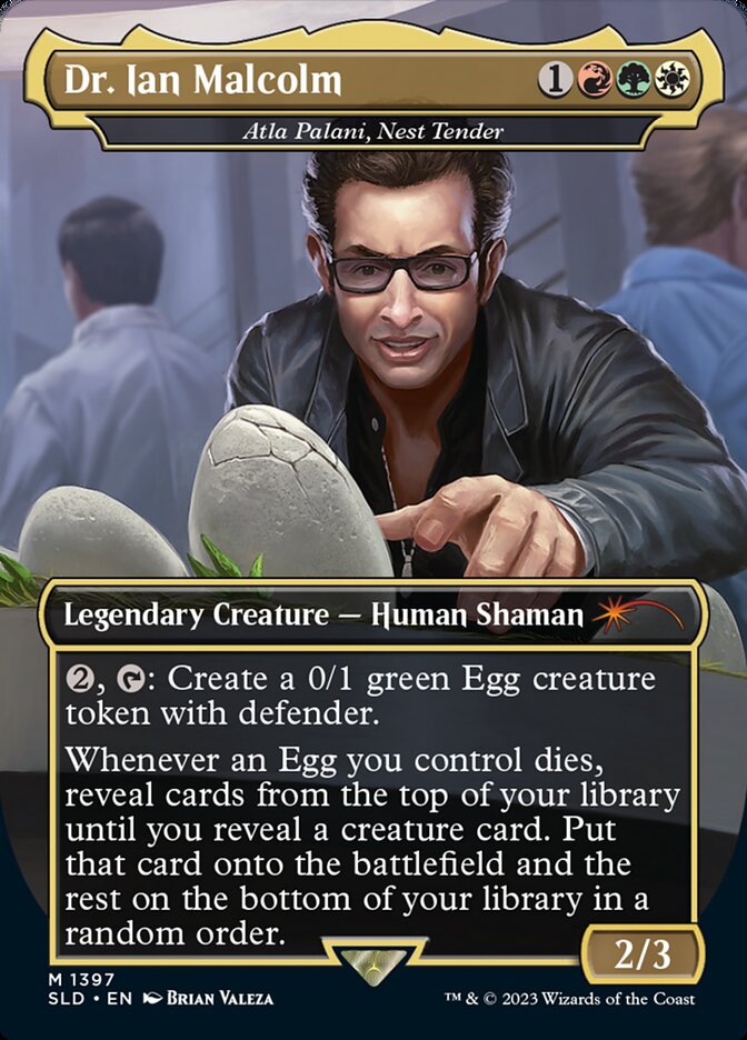 Dr. Ian Malcolm - Atla Palani, Nest Tender (1397) - Secret Lair Drop (SLD)