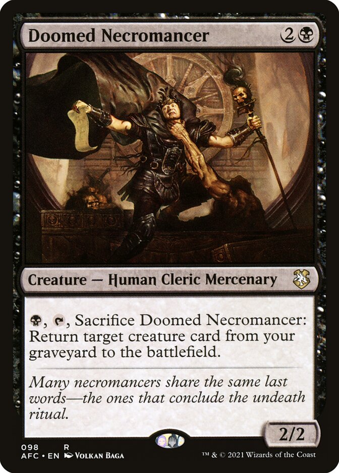 Doomed Necromancer (98) - Forgotten Realms Commander (AFC)
