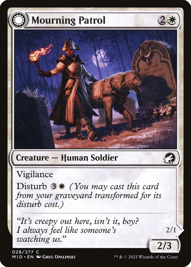 Mourning Patrol // Morning Apparition (28) - Innistrad: Midnight Hunt (MID)